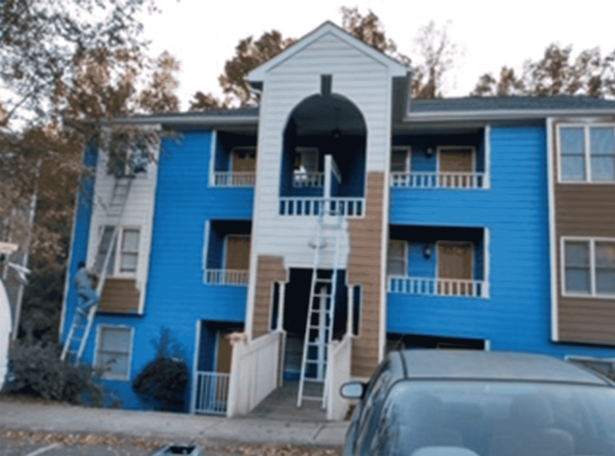 The Accidental Smurf-colored Apartment Building